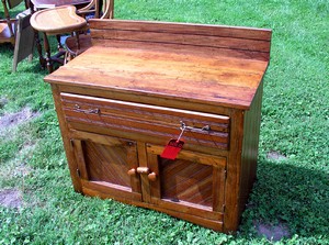 Primitive Beadboard Washstand